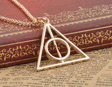{Gold Plated} Harry Potter Deathly Hallows Necklace!!