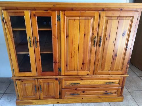 Beautiful Oregon Pine TV Cabinet