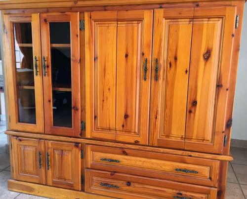 Beautiful Oregon Pine TV Cabinet