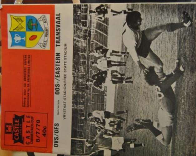 Programme OFS vs Eastern Tvl Bloemfontein 8/7/78