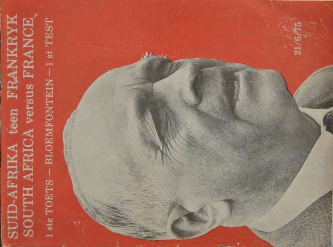 Programme SA vs France 1st Test 1975 Bloemfontein