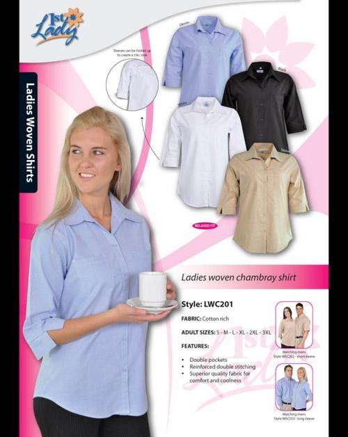 Oakhurst Ladies Woven Chambray Shirt - Buy Now Pay Later