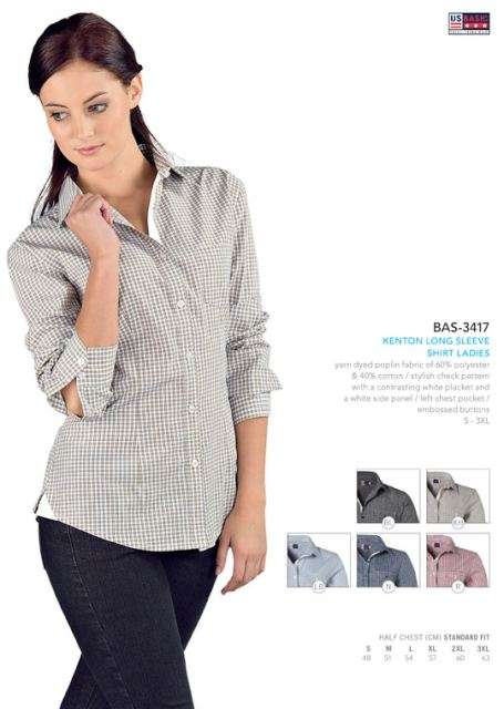 US BASIC - Kenton Shirt L/Sleeve LADY - Buy Now Pay Later