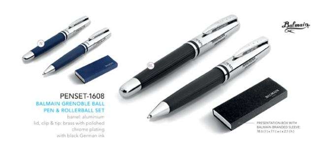 Balmain Grenoble Ball Pen & Rollerball Set - Buy Now Pay Later