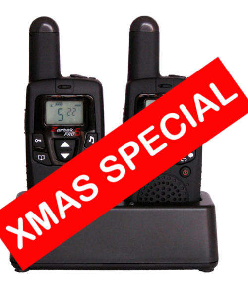 2 x Zartek PRO 5 or 8 two-way radios with accessories
