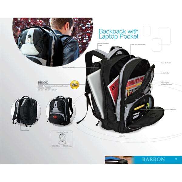 1680D Backpack with Laptop Pocket - Buy Now Pay Later