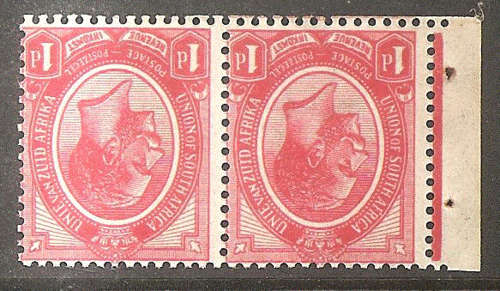 Union - 1913 1d Booklet pair with inverted WMK in UMM-condition