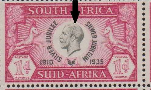 Block of the 1935 Silver Jubilee Issue with 3 listed varieties in MNH / MM-condition