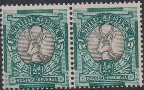 1937 d Hyphenated pair with scarce listed variety in MNH-condition