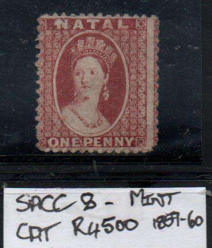 Scarce 1859 Natal Chalon head in MM-condition