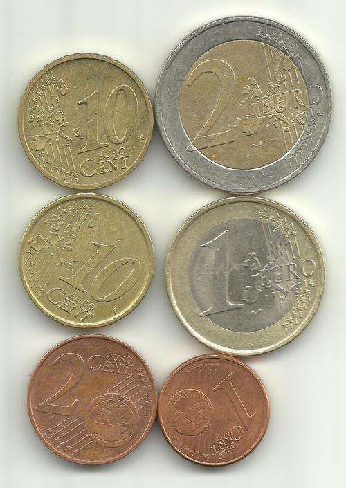 6 X EURO COINS