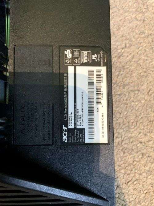 Acer V193HQ Monitor +  Vesa Mount