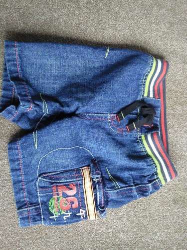 WOOLWORTHS BRAND NEW - Boys Baby Shirt and Jean shorts 3-6 months