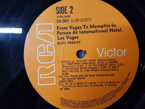 Elvis - In Person at the International Hotel (double LP)