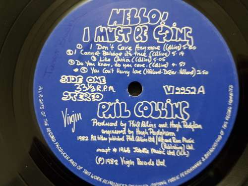 Phil Collins - Hello, I must be Going