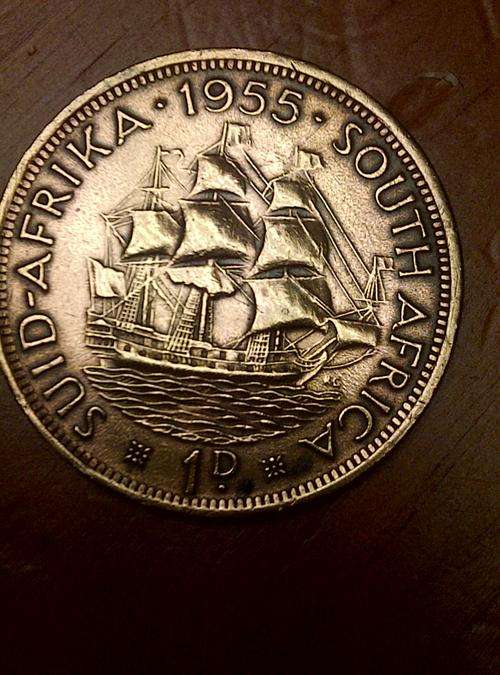 EXQUISITE 1955 SOUTH AFRICA 1 PENNY/D.