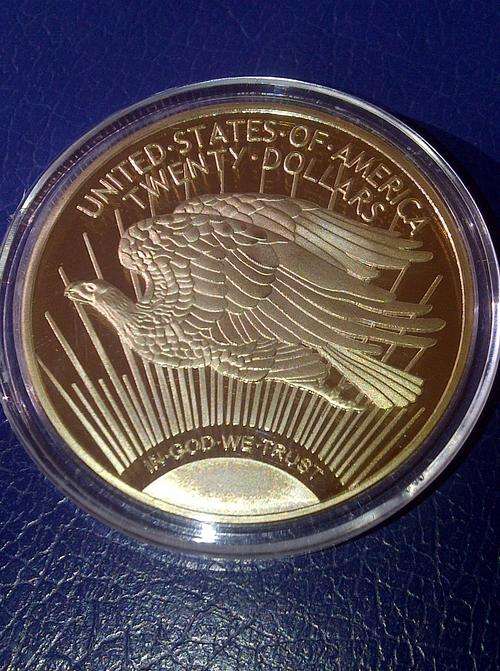 NEW! ## 1 oz.100 mills .999 Fine GOLD Clad American Eagle/Statue of Liberty Coin -  SEALED!