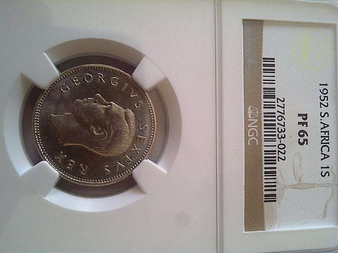 PROOF!! PF65 -NGC HIGH GRADE 1952 S.A. SILVER SHILLING! VERY SCARCE IN THIS CONDITION!