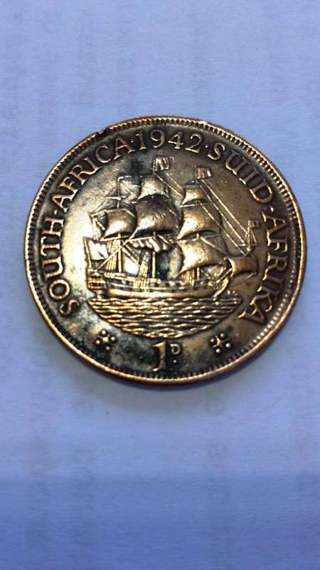 1942 UNION OF SOUTH AFRICA 1D (ONE PENNY). COLLECTOR'S ITEM!