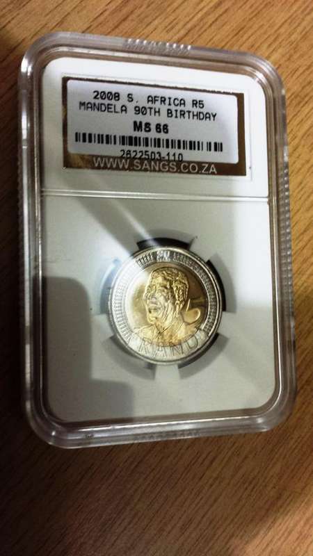 MS66 MANDELA 2008 GRADED (SANGS) - HIGH GRADE! GET YOURS! LAST ONE LEFT!