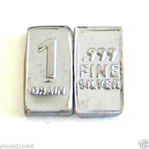 INVEST!! 1 Grain 999 fine silver bullion bars - 25 available!! The future of investment! SILVER!!