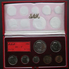 RARE 1966 AFRIKAANS - SA LONG PROOF SET IN ORIGINAL SAM BOX - NO GOLD: COLLECTOR'S DREAM!!