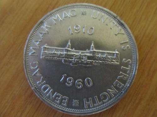 1960 "EENDRAG MAAK MAG" 5 shillings / CROWN! SILVER!!