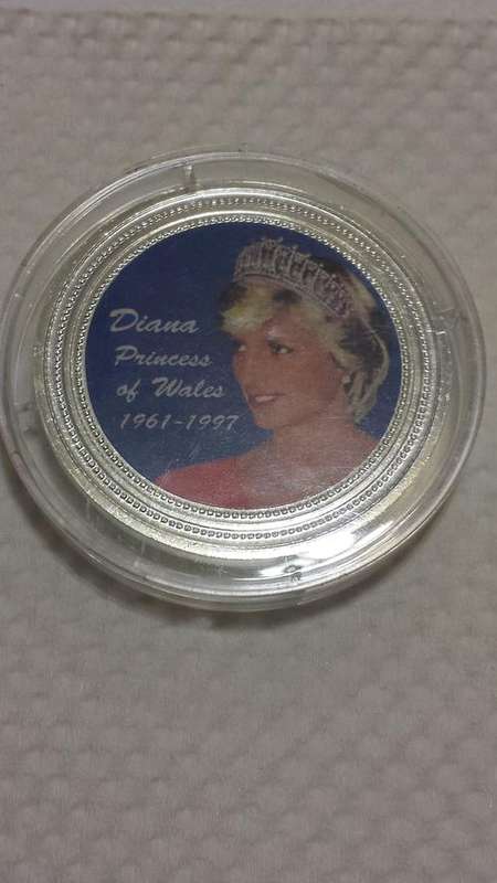 PRINCESS DIANA MEDAL - ENCAPSULATED! COLOUR! Not seen often in this condition!