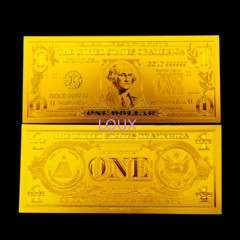 24kt GOLD FOIL USA 1 DOLLAR NOTE