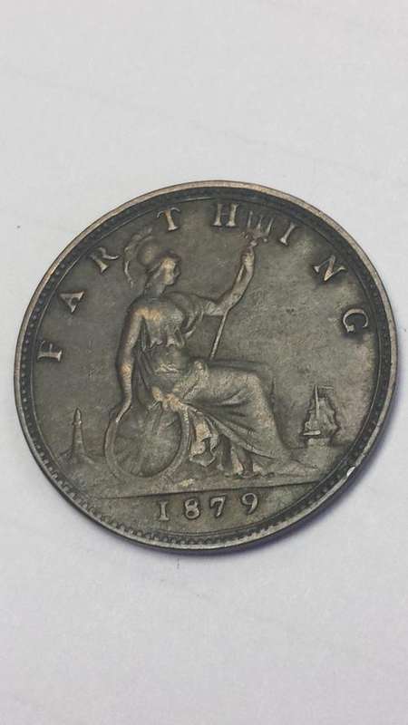 BEAUTIFUL 1879 FARTHING - SCARCE - KEY DATE! COLLECTOR'S ITEM! MORE THAN A CENTURY OLD!