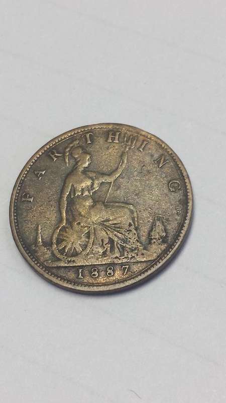 EXTREMELY RARE 1887 FARTHING - SCARCE! MORE THAN A 100 YEARS OLD!