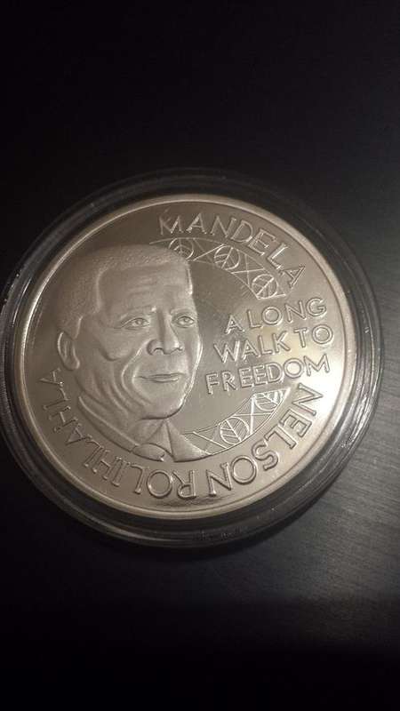 NELSON MANDELA ROBBEN ISLAND "Long Walk To Freedom" COMMEMORATIVE COIN IN CAPSULE!