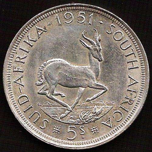 LAST CROWN - 80% SILVER 1951 - South Africa / Suid-Afrika - 5 Shillings Crown - COLLECTOR's ITEM!