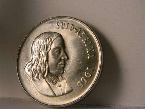 1966 50C-UNCIRCULATED-VAN RIEBEECK-AFRIKAANS!!!