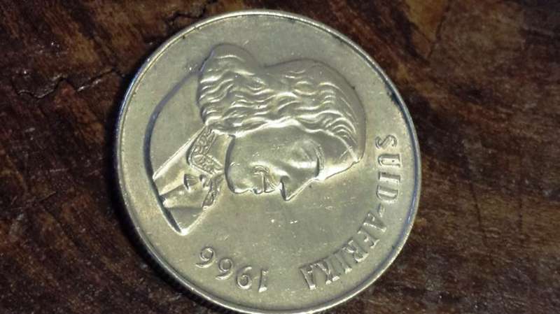 SILVER 1966 AFRIKAANS - JAN VAN RIEBEECK R1 COIN - SCARCE!