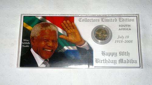 Collectors Limited Edition: 2008 Nelson Mandela 90th Birthday R5 Coin Pack!!! UNCIRCULATED!
