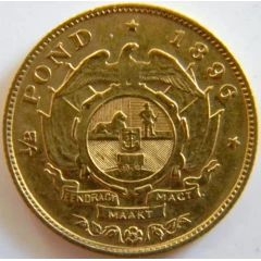 1896 Gold HALF Pond - Superb High Grade QUALITY = ENCAPSULATED!