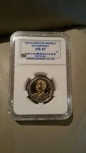 MS 67 MANDELA R5 COIN