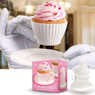 SILICONE BAKE N SERVE CUP AND SAUCER SET