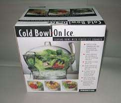 Cold bowl on ice