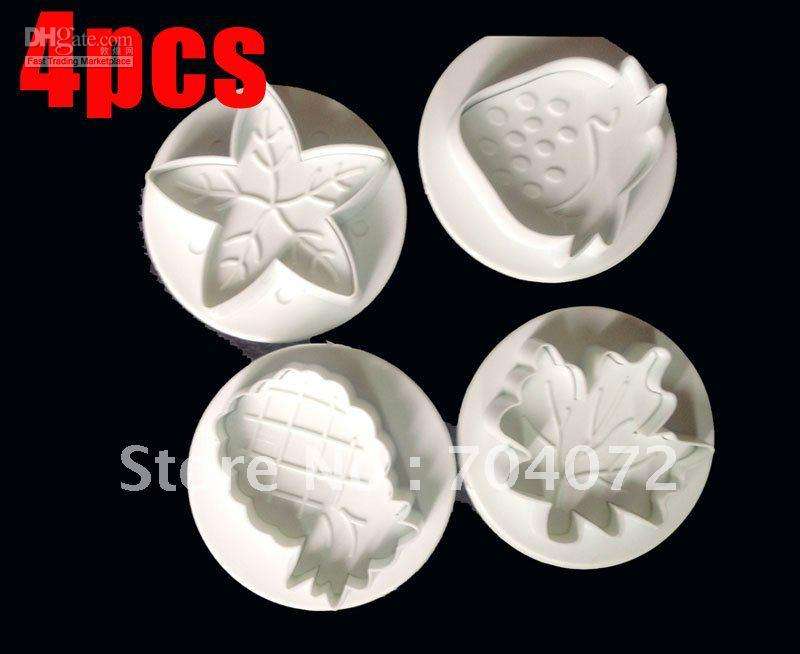 FONDANT FRUIT CUTTERS 4PC