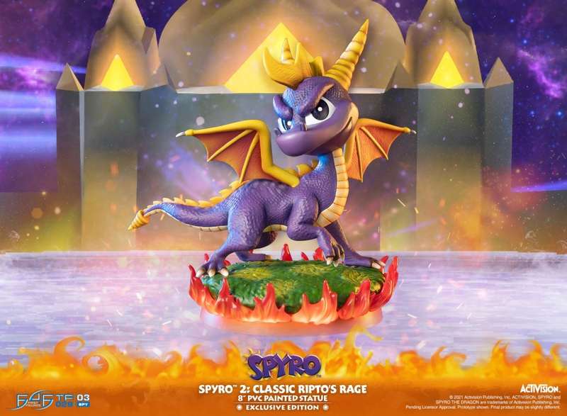First 4 Figures - Spyro 2 Painted Statue - (New and sealed)
