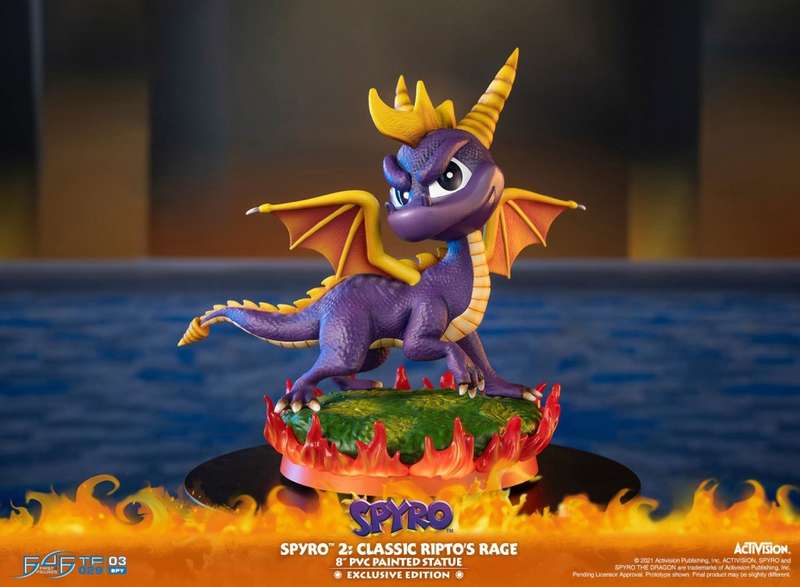First 4 Figures - Spyro 2 Painted Statue - (New and sealed)