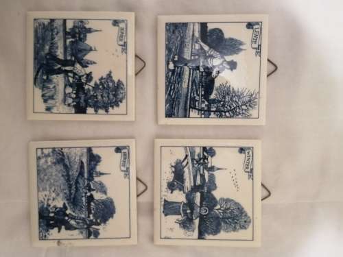 Small antique wall painting made in Holland