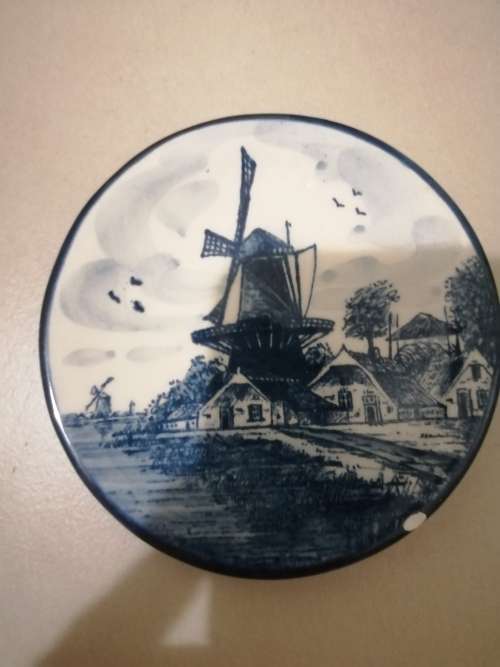 Antique delft painting made in Holland
