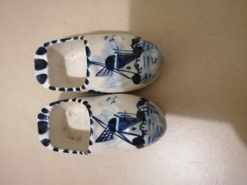 Antique hand painted cloggs