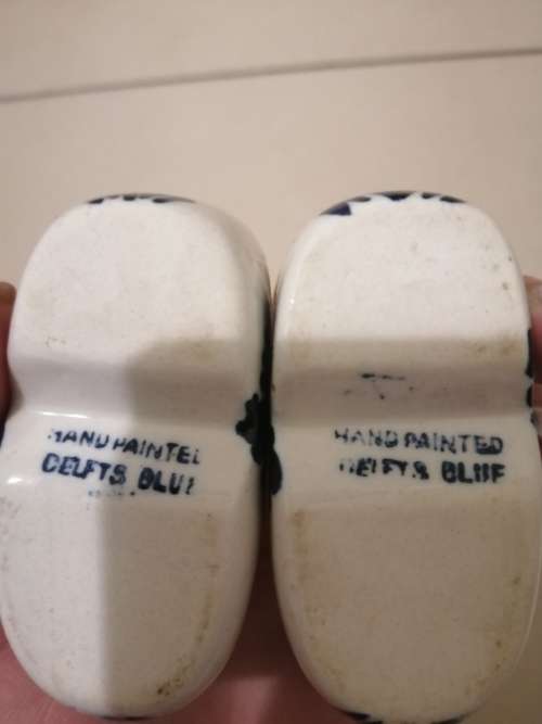 Antique hand painted cloggs