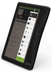 Gobii 7" Colour LCD eReader Black + 12 Loaded ebooks