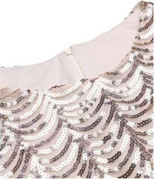 3/4 sleeve bodycon sequin dress