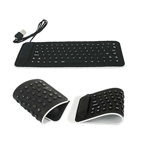 USB Mini Flexible Silicone PC Keyboard (Foldable)